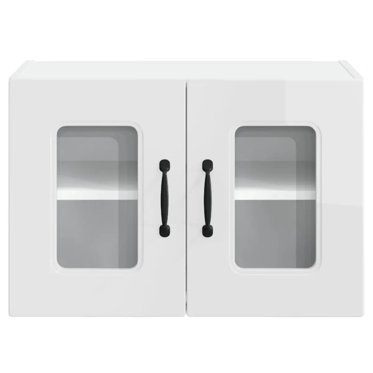 High Gloss White Kitchen Cabinet Storage Engineered Wood Dishwasher Panel 2 Piece