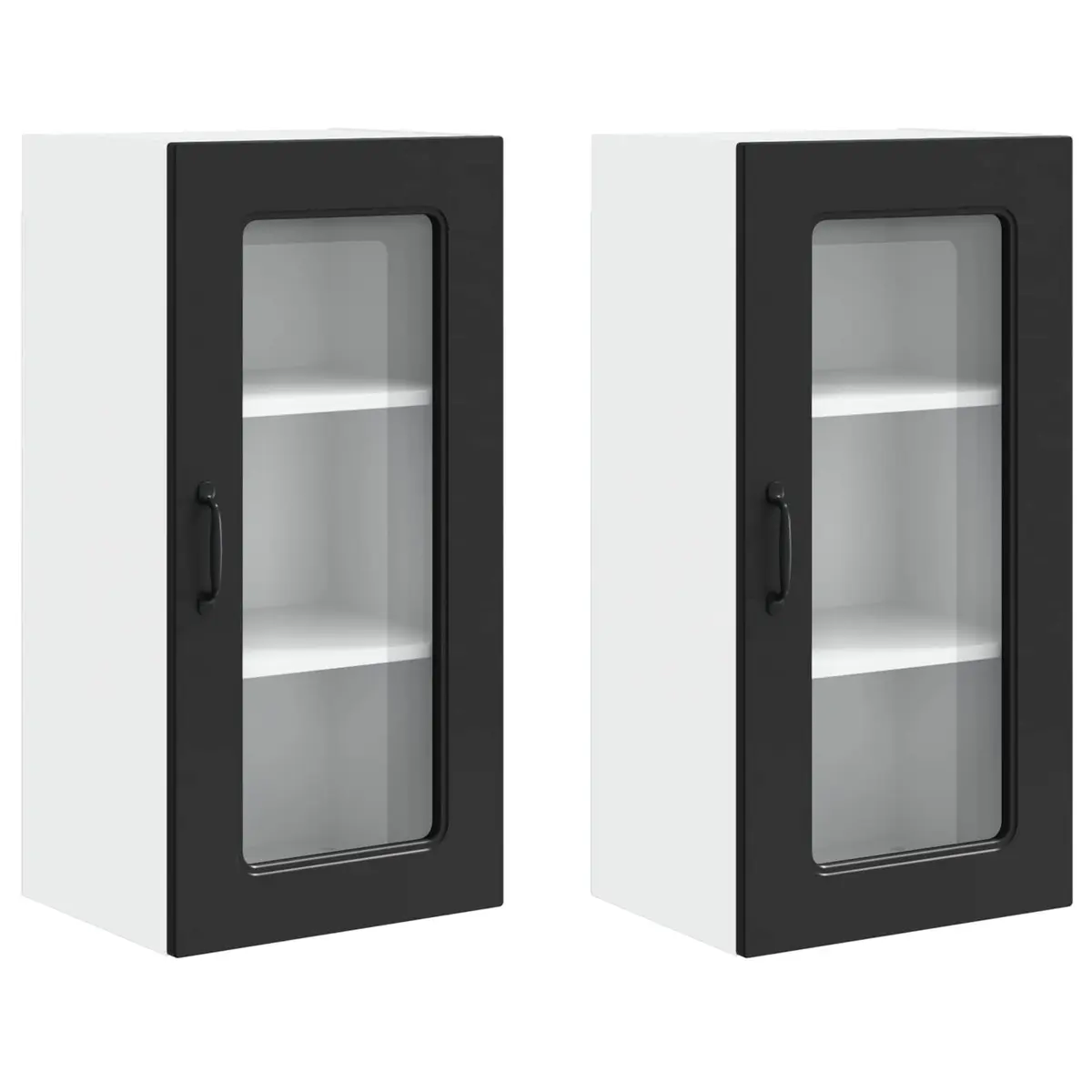 Black Kitchen Dishwasher Panel Cabinet 40x31x80cm Engineered Wood Storage Unit
