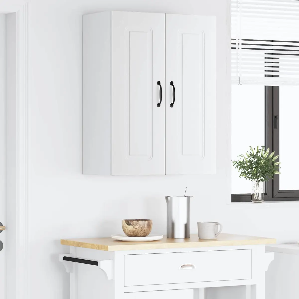 Dishwasher Panel Kitchen Cabinet White Engineered Wood Storage Unit 30x31x80cm
