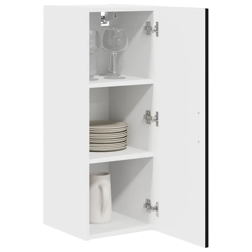 Dishwasher Panel Black Engineered Wood Kitchen Cabinet Storage Organiser 2 Piece