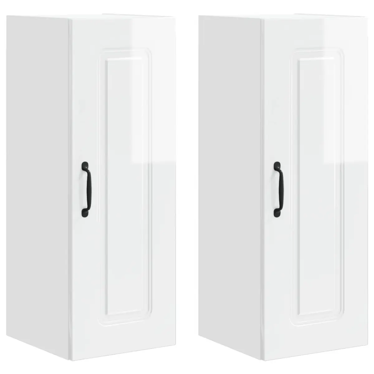 Dishwasher Panel Cabinet High Gloss White Engineered Wood Storage 2 Piece