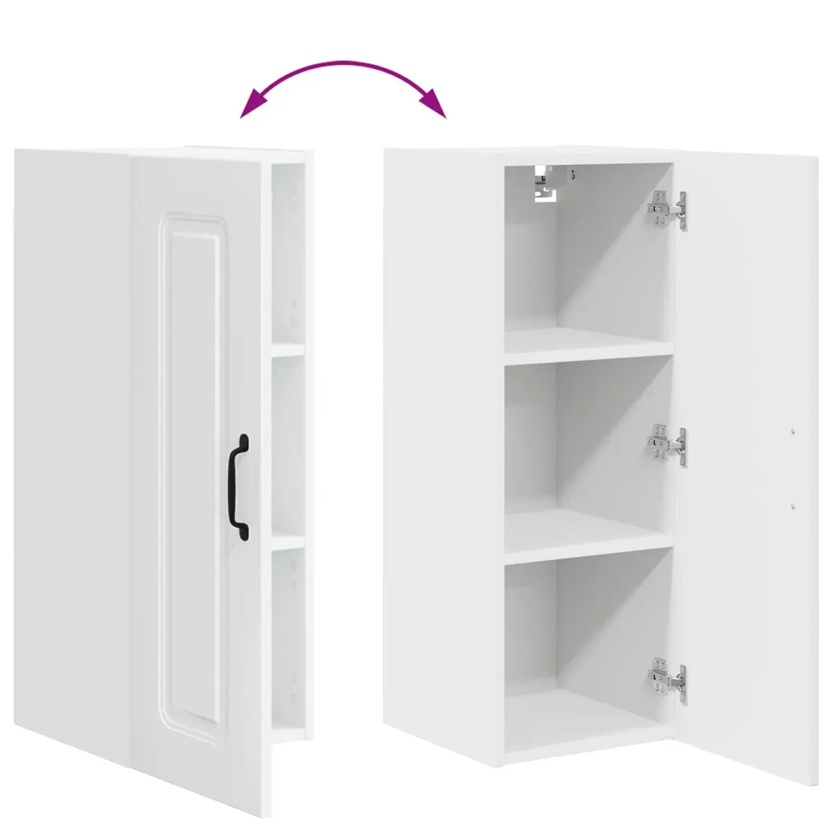 Dishwasher Panel Cabinet High Gloss White Engineered Wood Storage 2 Piece