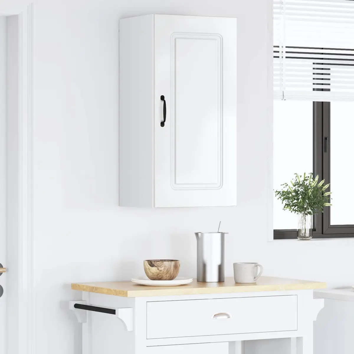 Dishwasher Panel Kitchen Cabinet High Gloss White Storage Cupboard 40 x 31 x 80