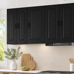 Compact Black Kitchen Cabinet for Storage - 50x31x80cm