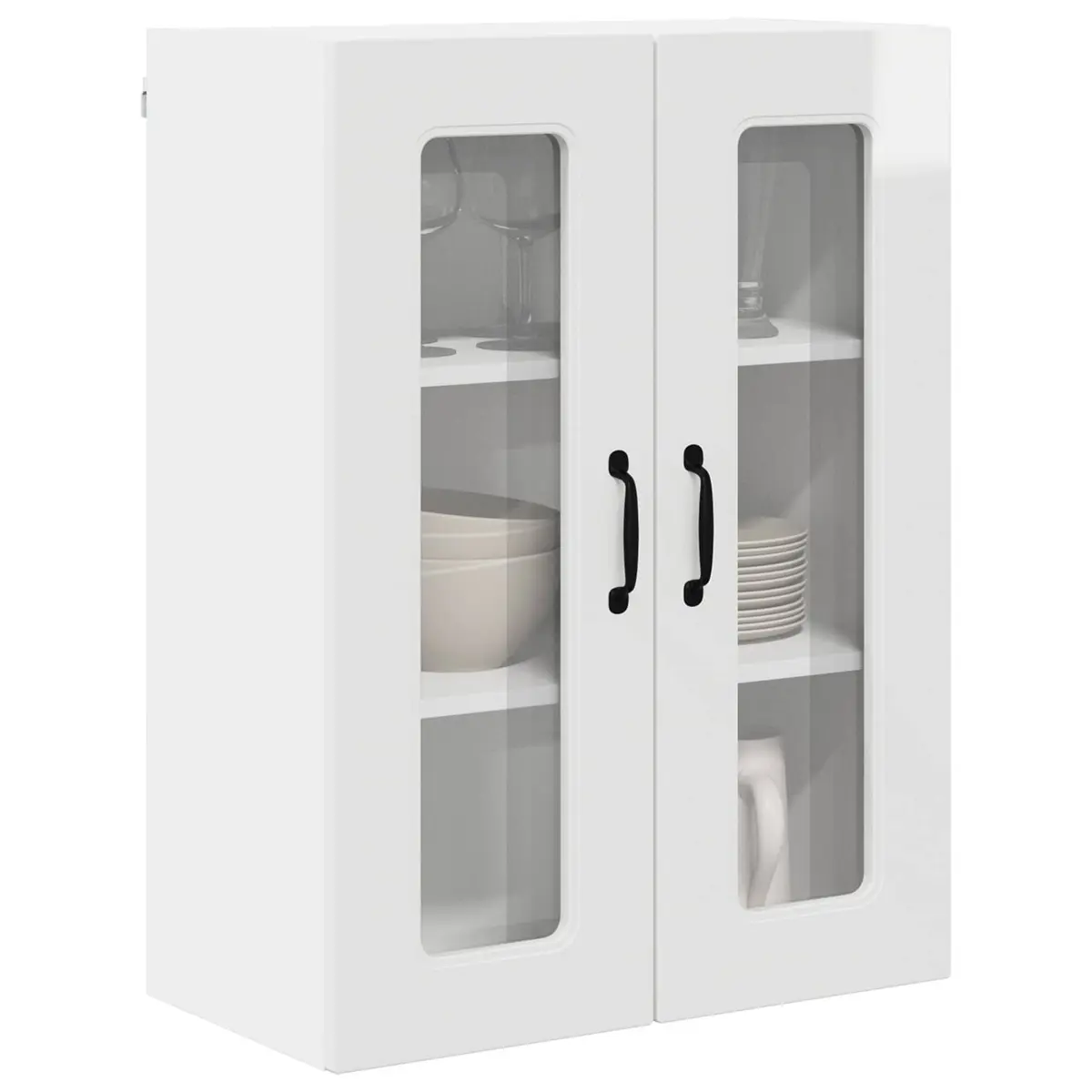 Kitchen Cabinet High Gloss White 60 x 31 x 80 cm Engineered Wood Storage Unit