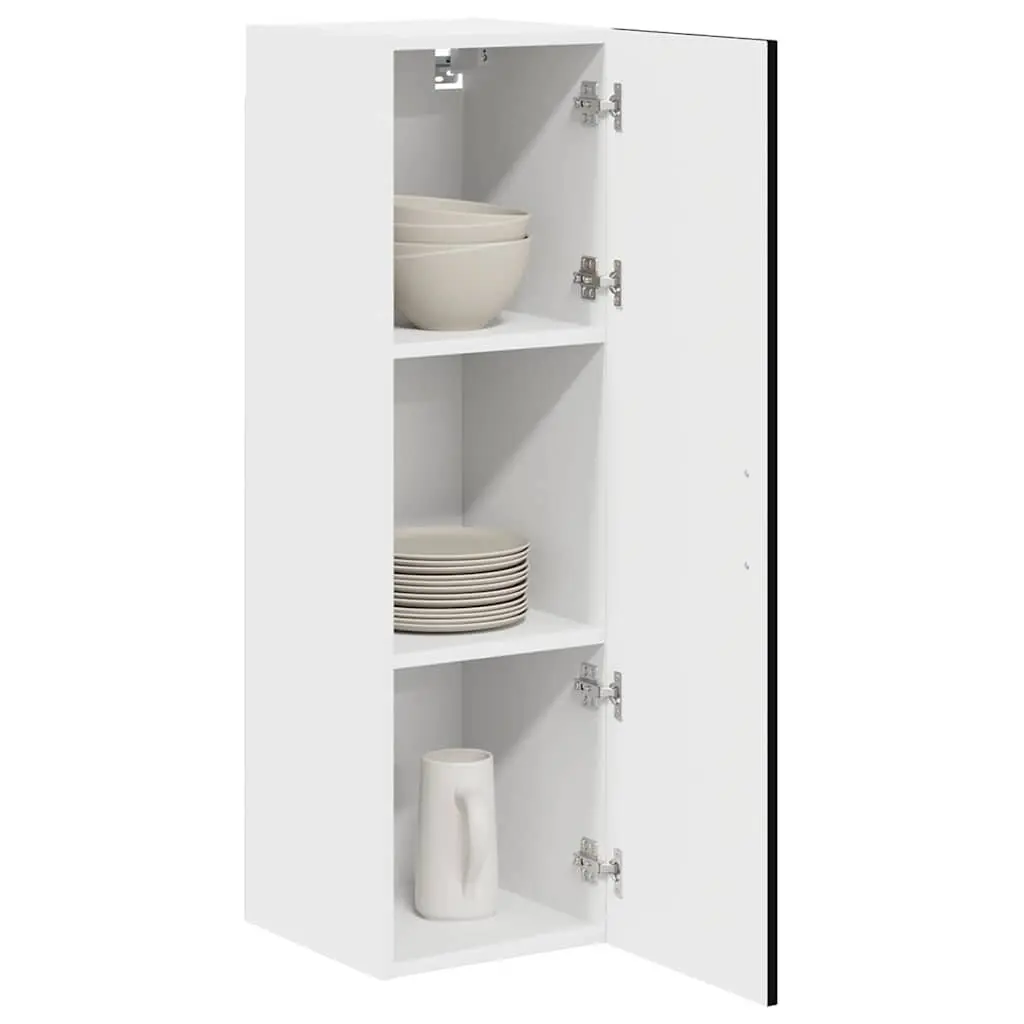 Dishwasher Panel Kitchen Cabinet Black Engineered Wood Storage Cupboard