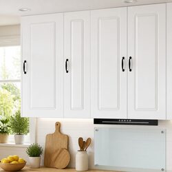 Concise Design: High Gloss White Kitchen Cabinet