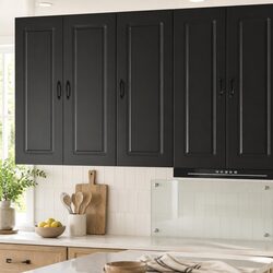 Compact Black Kitchen Cabinet for Efficient Storage