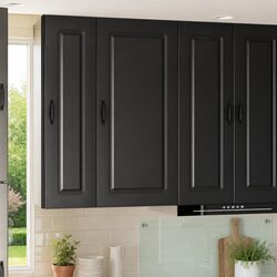 Compact Black Kitchen Cabinet with Ample Storage 50 x 31 x 100 cm