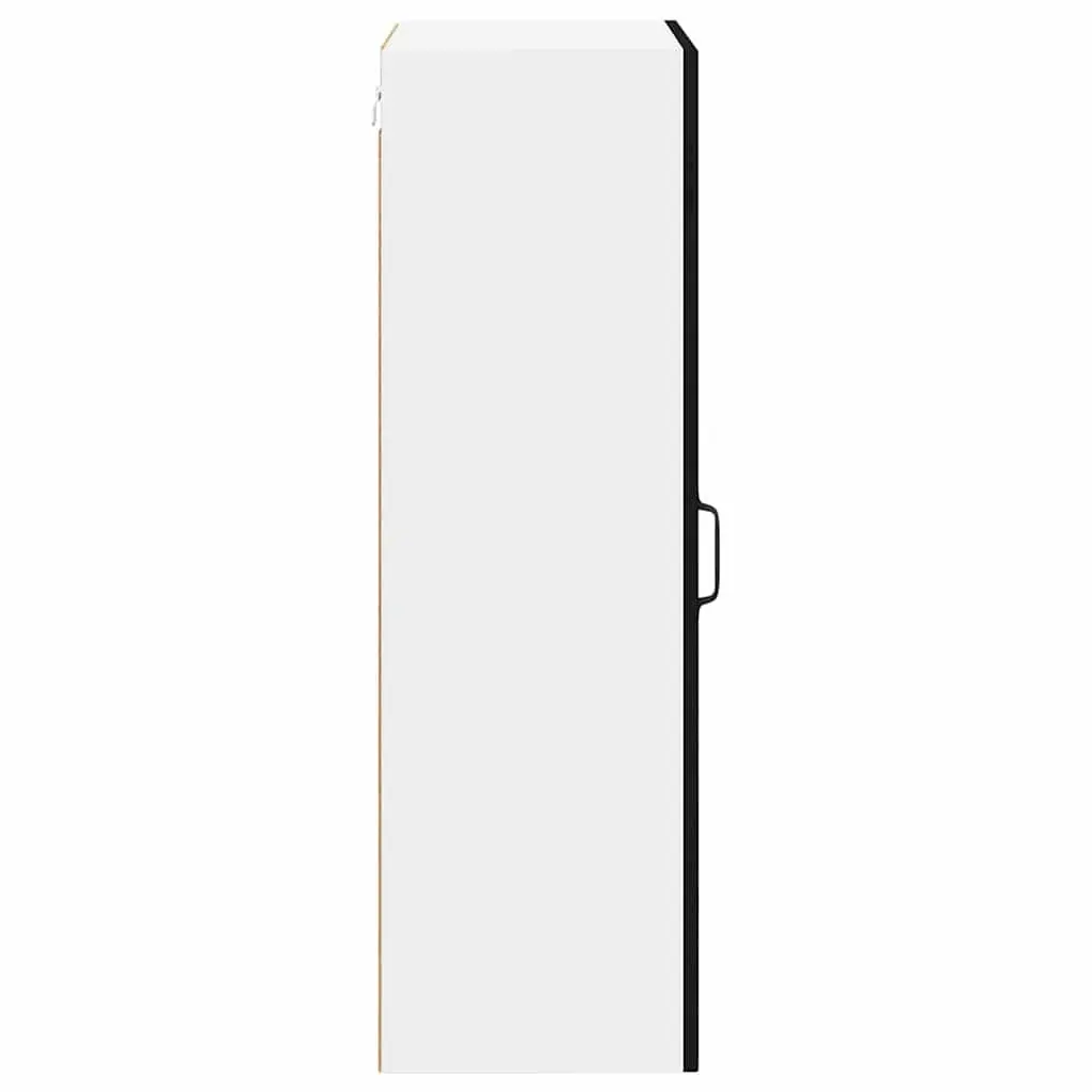 Black Kitchen Dishwasher Panel Cabinet Storage Engineered Wood 50 x 31 x 100 cm