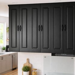 Compact Black Kitchen Cabinet for Efficient Storage