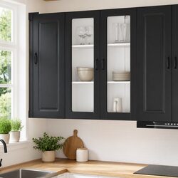 Compact Kitchen Cabinet in Black for Modern Spaces