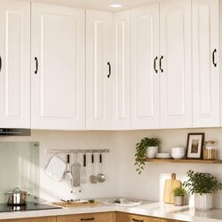 White Engineered Wood Kitchen Dishwasher Panel Cabinet Storage 57 x 57 x 100 cm