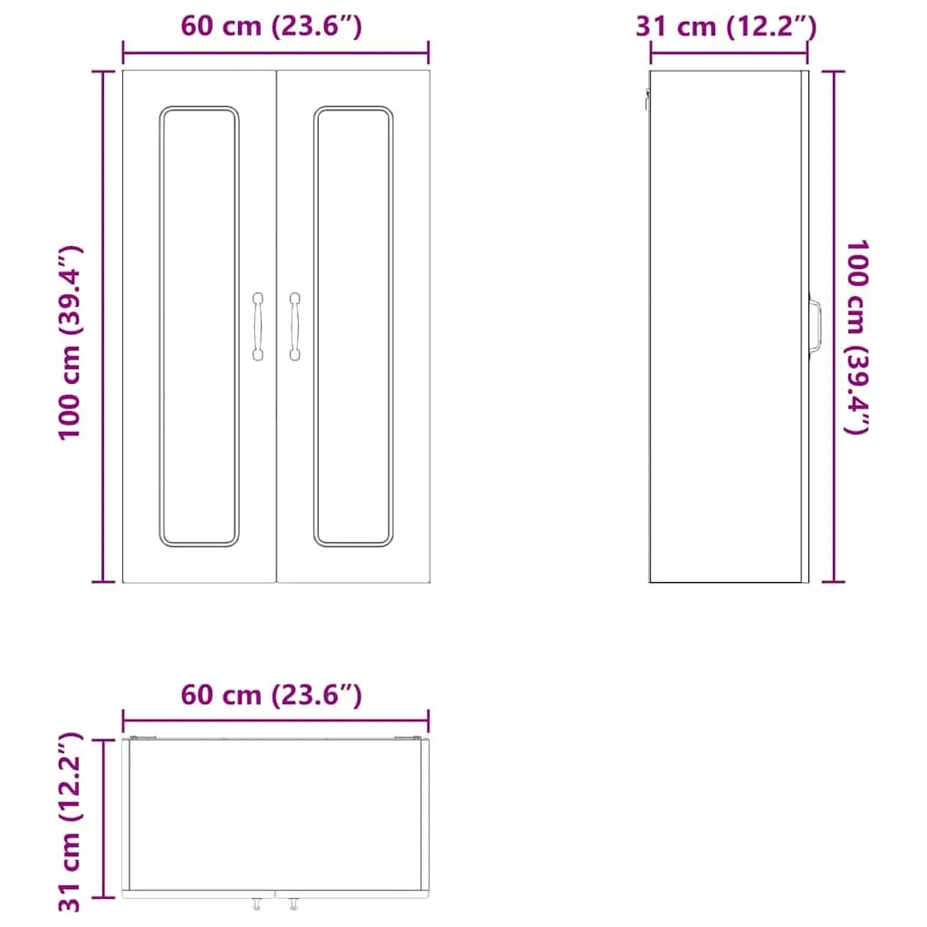 Dishwasher Panel Kitchen Cabinet Black Engineered Wood Storage Cupboard