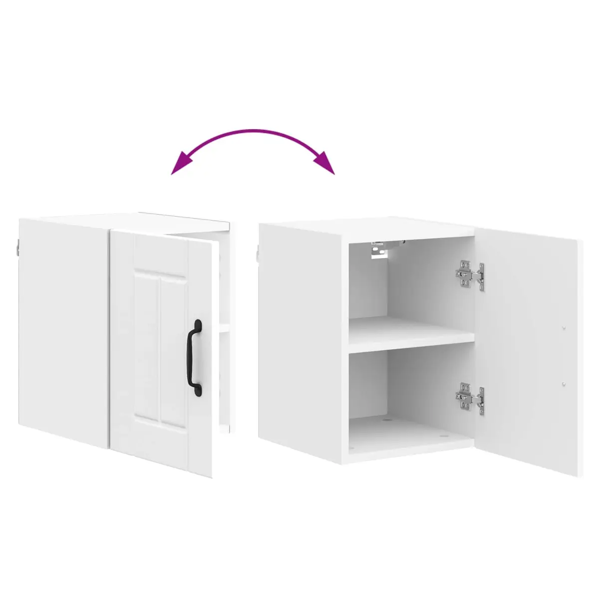 Wall Cabinet Storage Unit Kitchen Dishwasher Panel White Engineered Wood