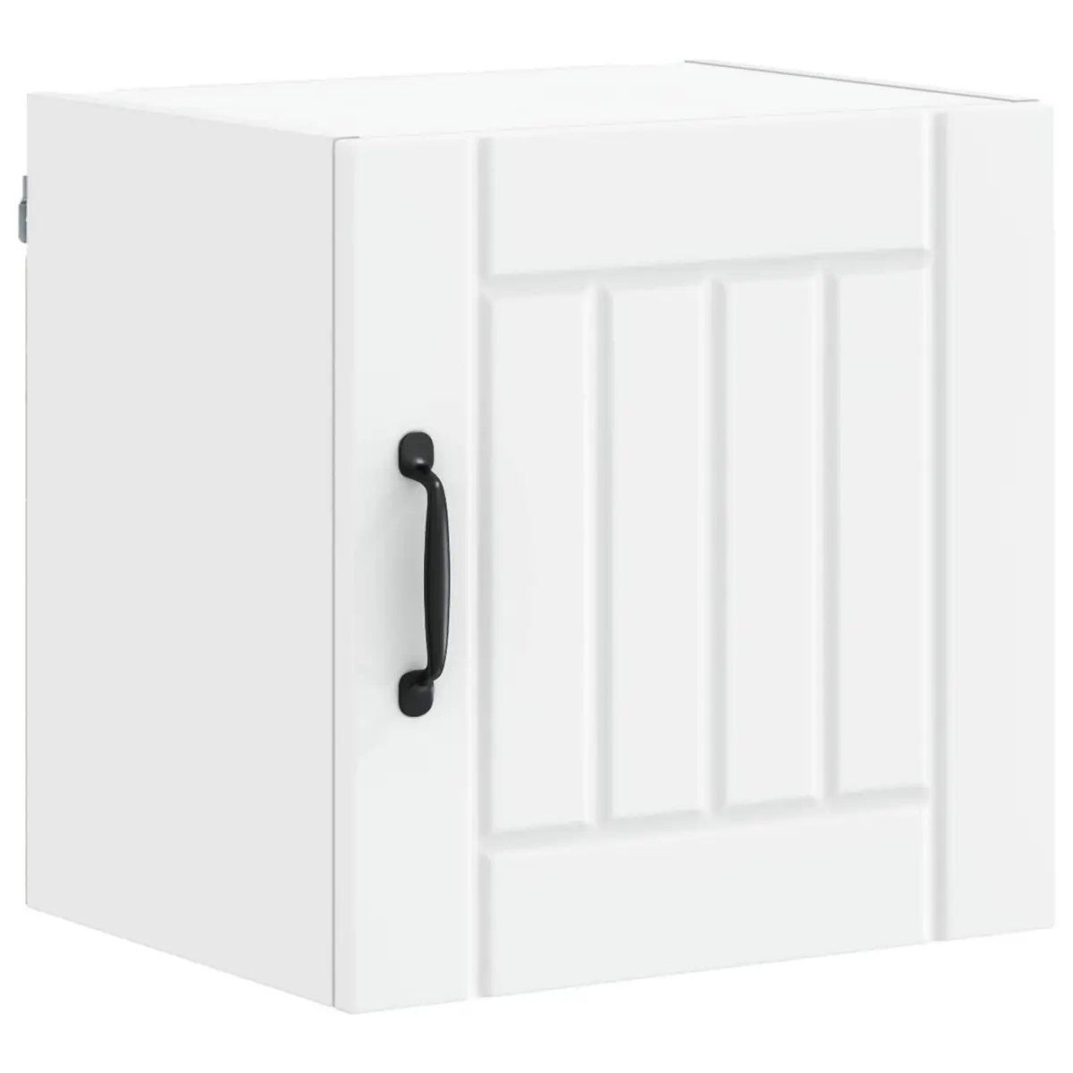 Wall Cabinet White 2 Pieces Engineered Wood Modern Rectangular Kitchen Storage