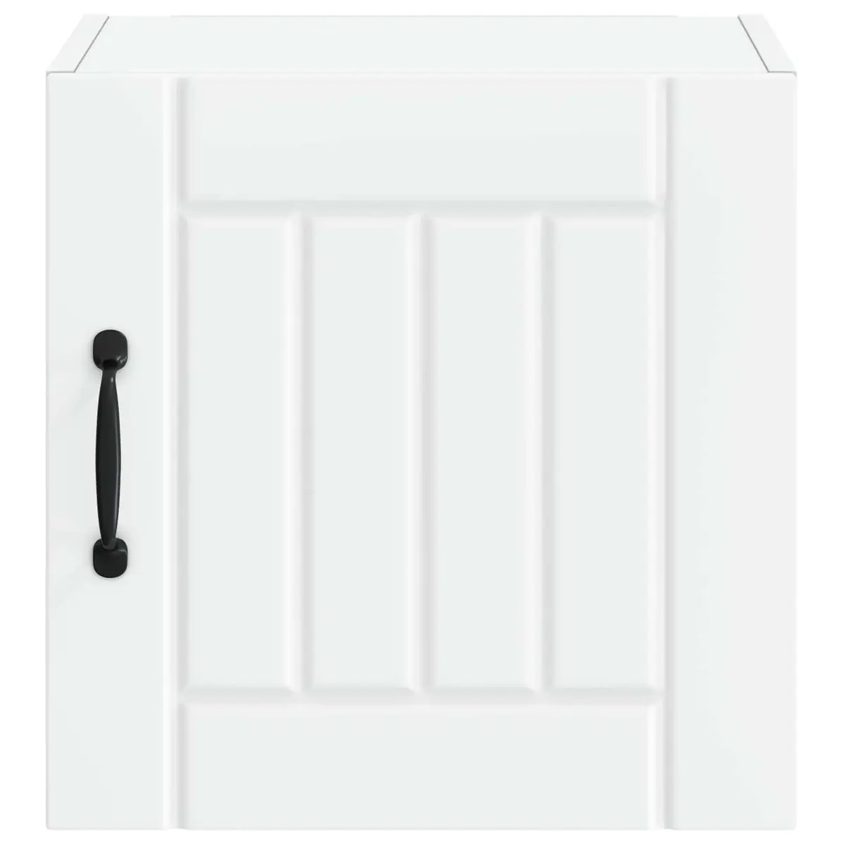Wall Cabinet White 2 Pieces Engineered Wood Modern Rectangular Kitchen Storage
