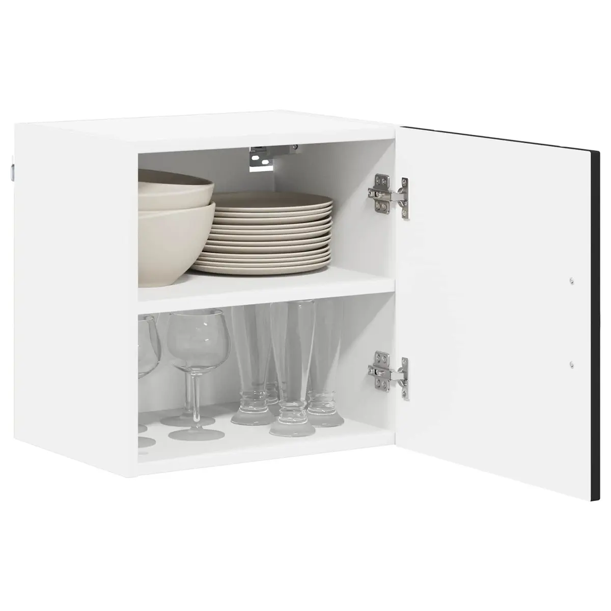 Wall Cabinet Black 40 x 31 x 40 cm Engineered Wood 2 Pieces Kitchen Storage