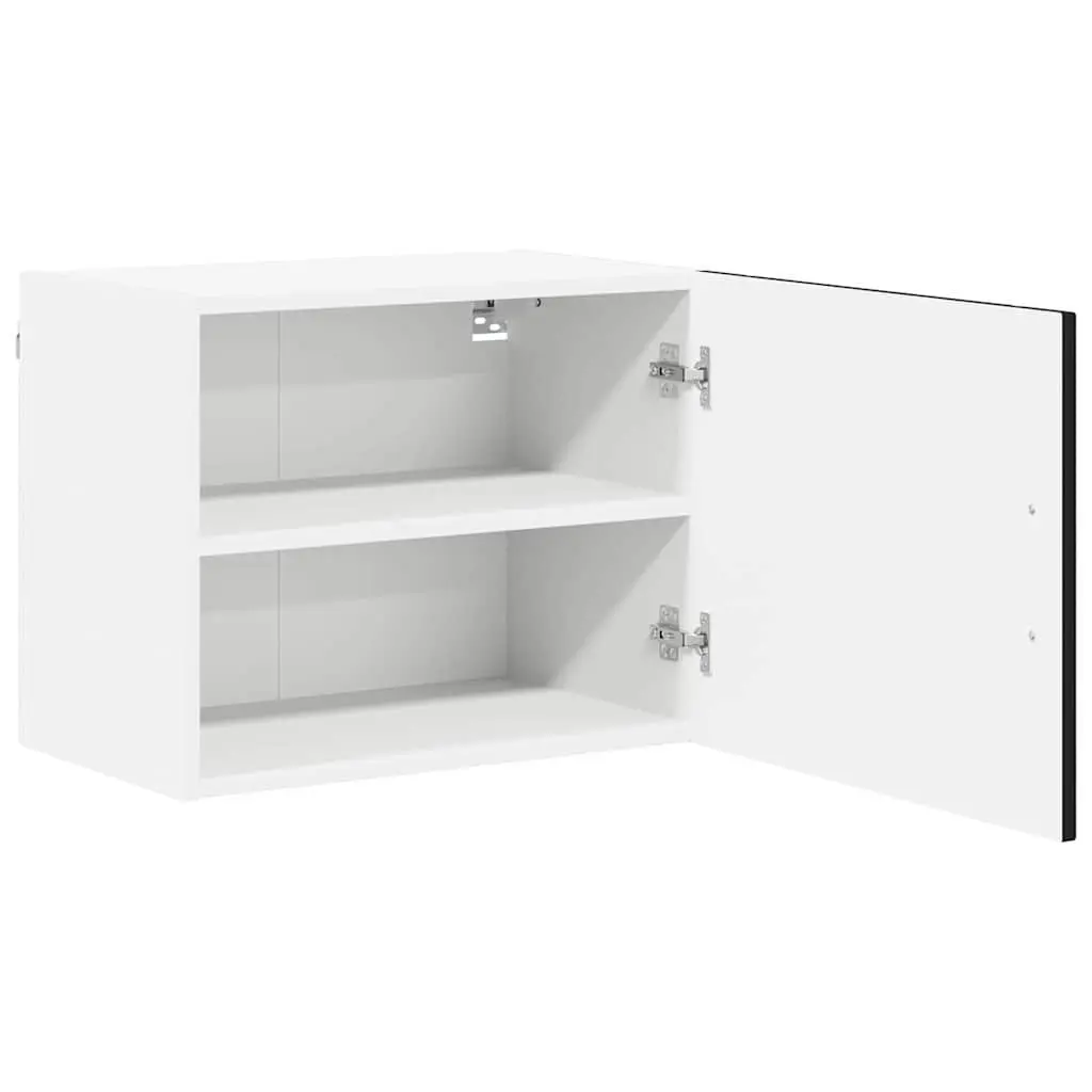 Wall Cabinet Kitchen Dishwasher Panel Black Engineered Wood Storage Unit