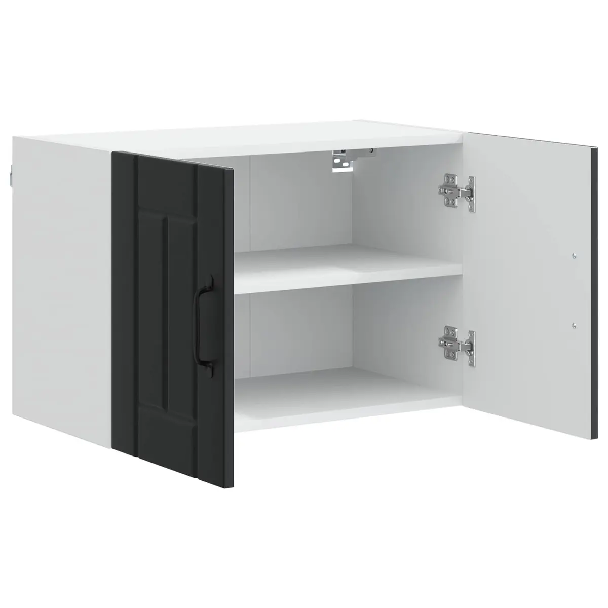 Wall Cabinet Kitchen Storage Dishwasher Panel Black 60x31x40cm Modern Furniture