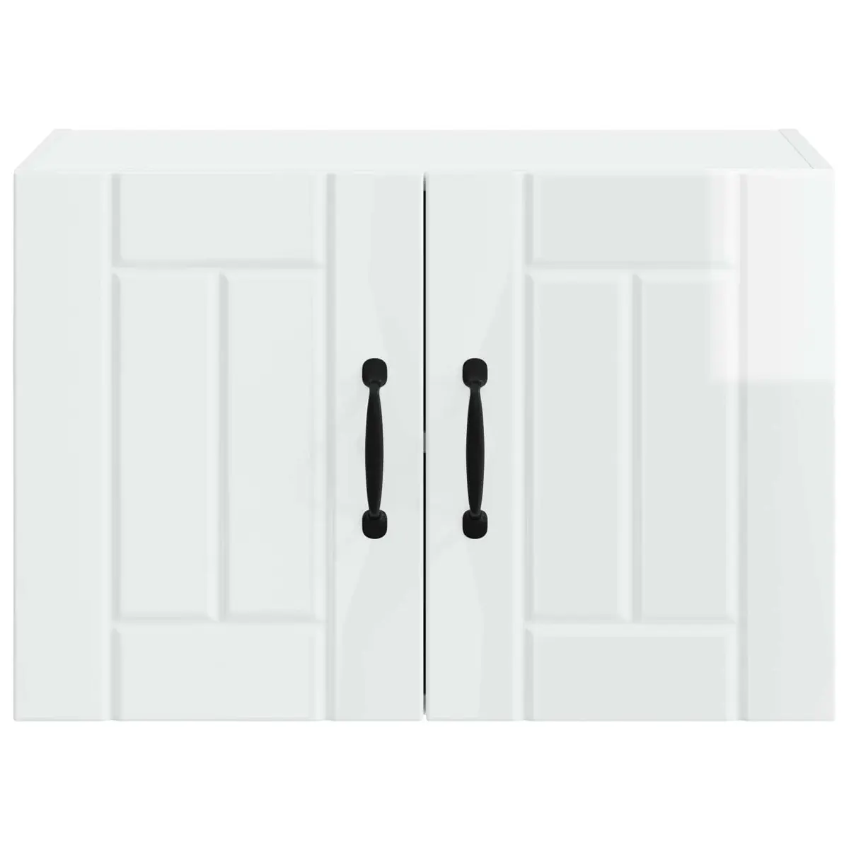 Wall Cabinet Kitchen Storage High Gloss White Dishwasher Panel 60x31x40cm
