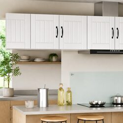 Wall Cabinet Dishwasher Panel High Gloss White Kitchen Storage Engineered Wood
