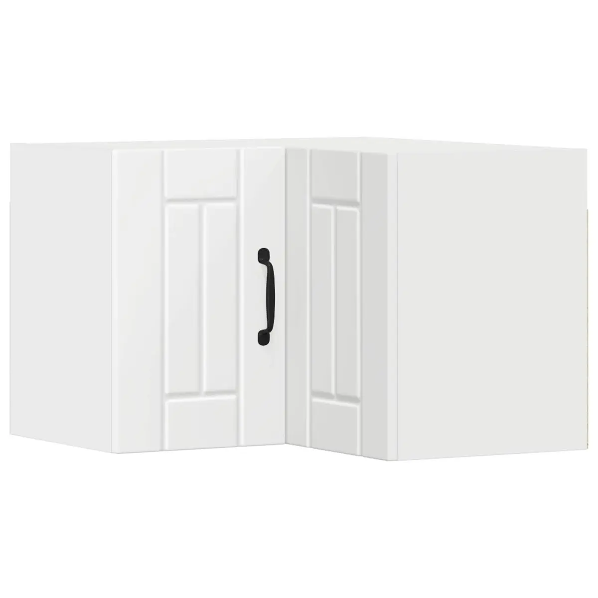 Wall Corner Cabinet White Engineered Wood Kitchen Storage Cupboard 57x57x40cm
