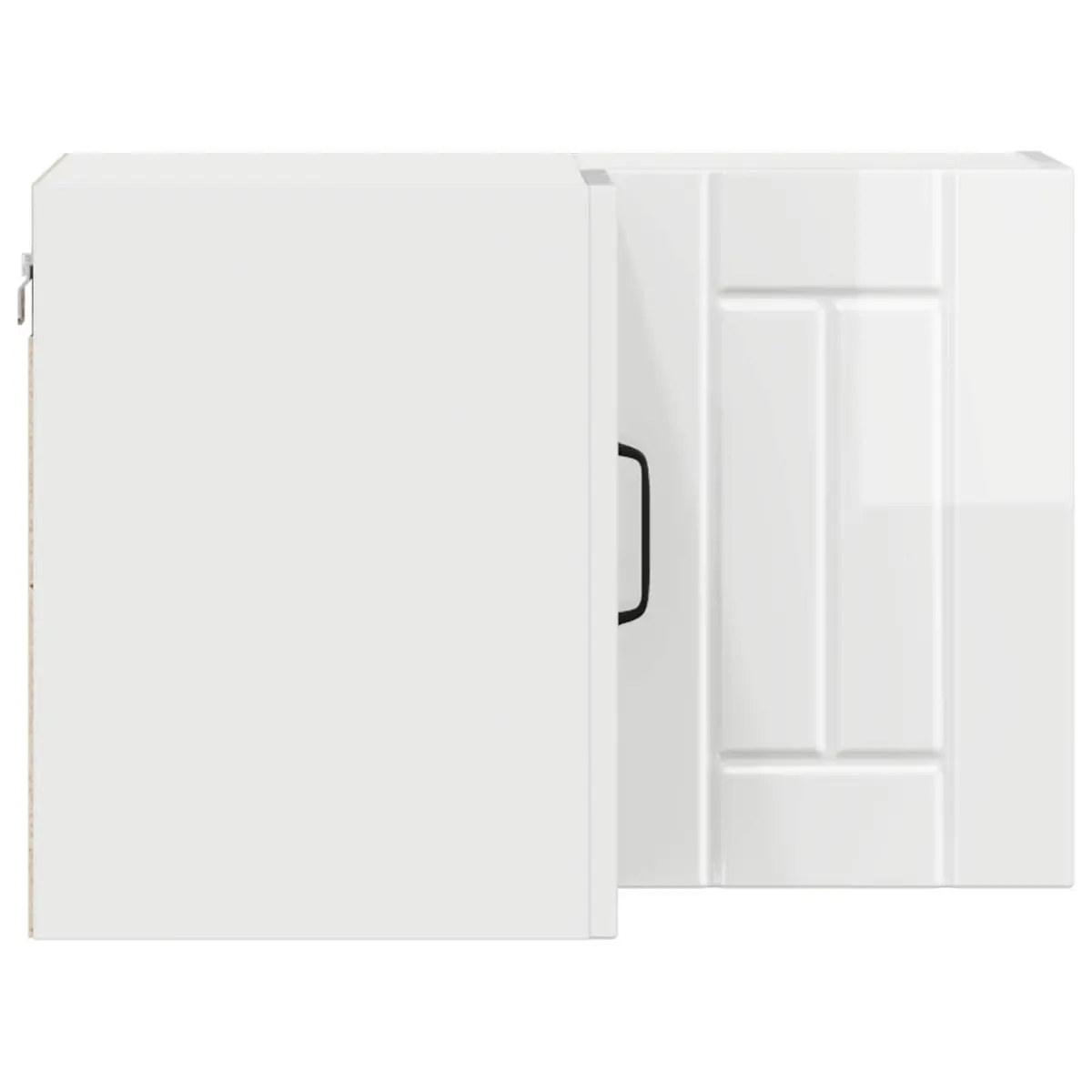 Wall Corner Cabinet High Gloss White 57 x 57 x 40 cm Modern Kitchen Storage Unit
