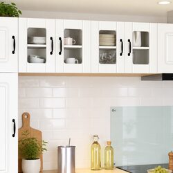 White Wall Glass Cabinet - Efficient Storage, Modern Design 60x31x40cm