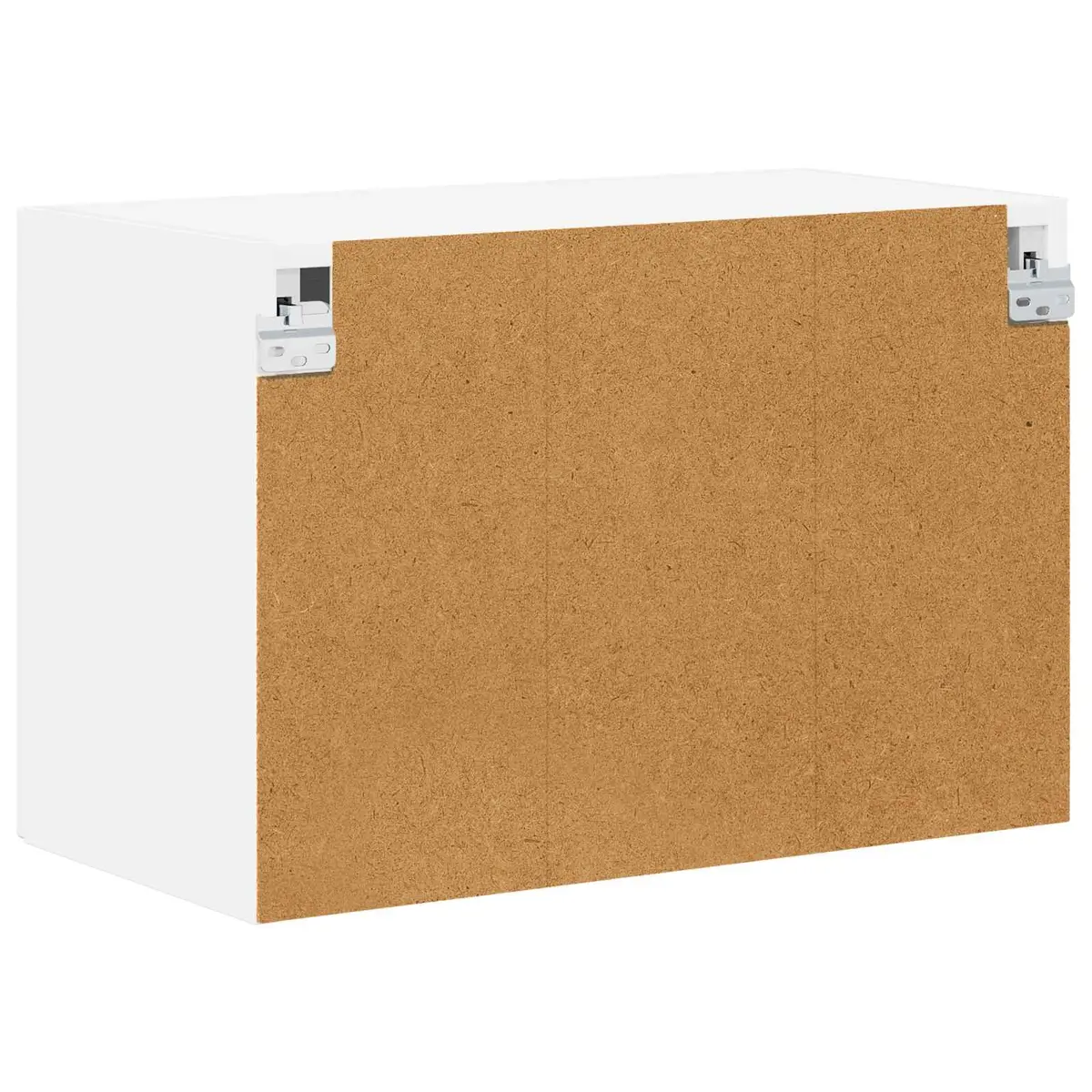 Wall Glass Cabinet White 60x31x40cm Modern Storage Kitchen Organiser Unit