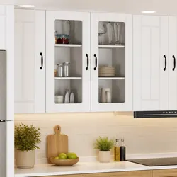 Compact Wall Glass Cabinet Set for Stylish Storage