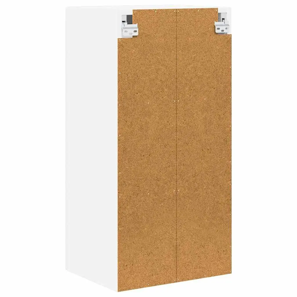 Wall Glass Cabinet High Gloss White 2 Piece Modern Kitchen Storage Shelving Unit