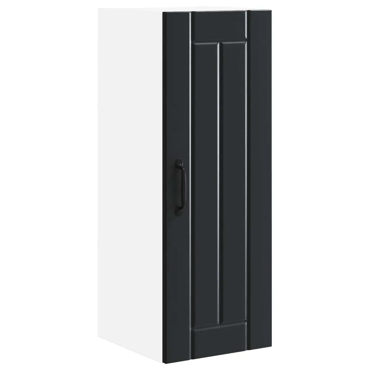 Wall Cabinet Black 30 x 31 x 80 cm Engineered Wood 2 Pieces Kitchen Storage