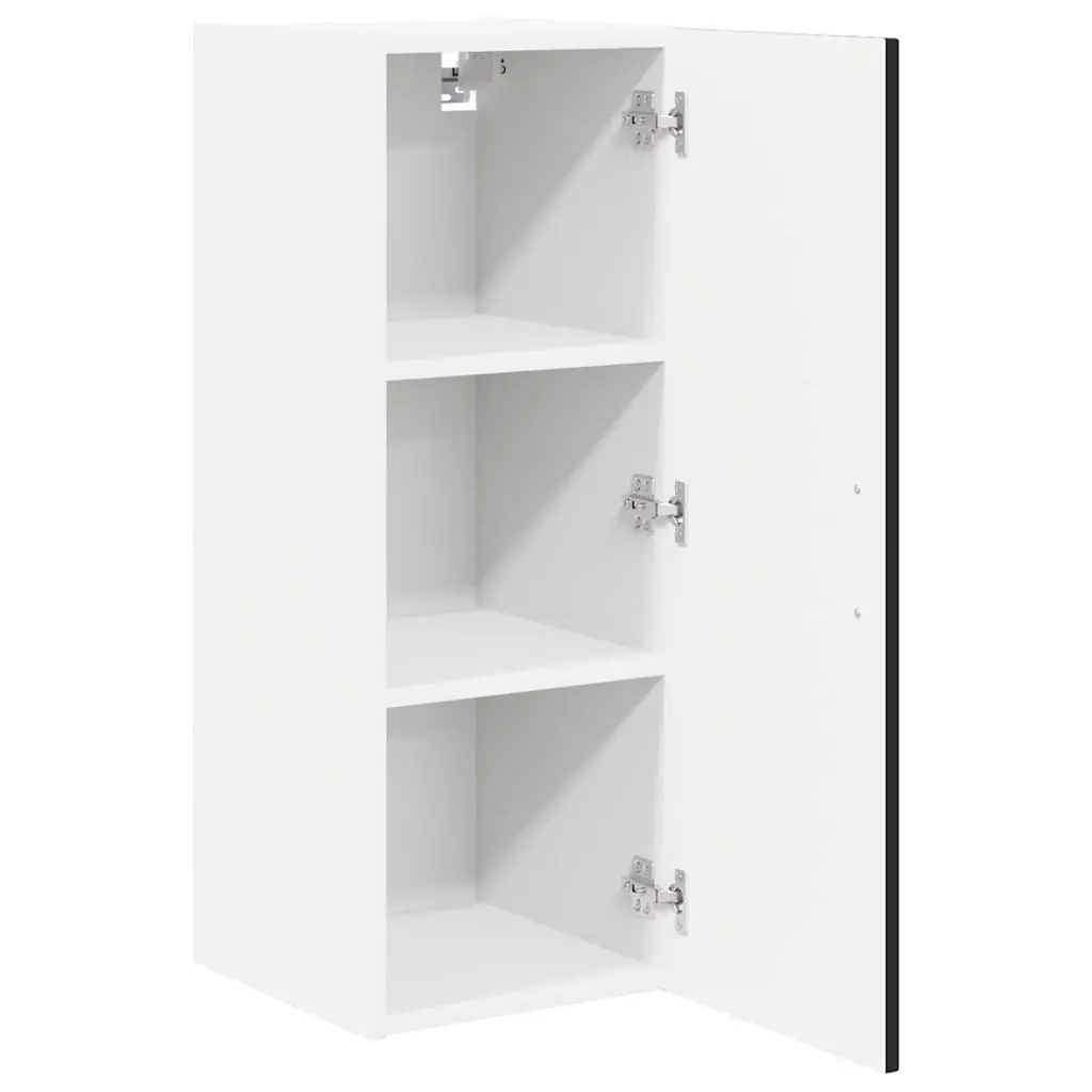 Wall Cabinet Black 30 x 31 x 80 cm Engineered Wood 2 Pieces Kitchen Storage