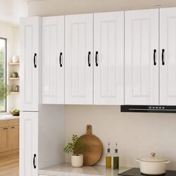 Wall Cabinet Kitchen Storage Dishwasher Panel High Gloss White Modern Design