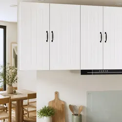 Concise and Modern White Engineered Wood Wall Cabinet