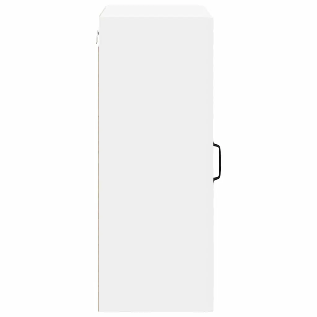 White Engineered Wood Wall Cabinet Kitchen Storage Unit 50 x 31 x 80 cm Modern