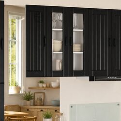 Compact Wall Glass Cabinet for Stylish Kitchen Storage