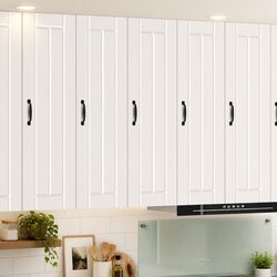 Compact White Wall Cabinet: 30 x 31 x 100 cm