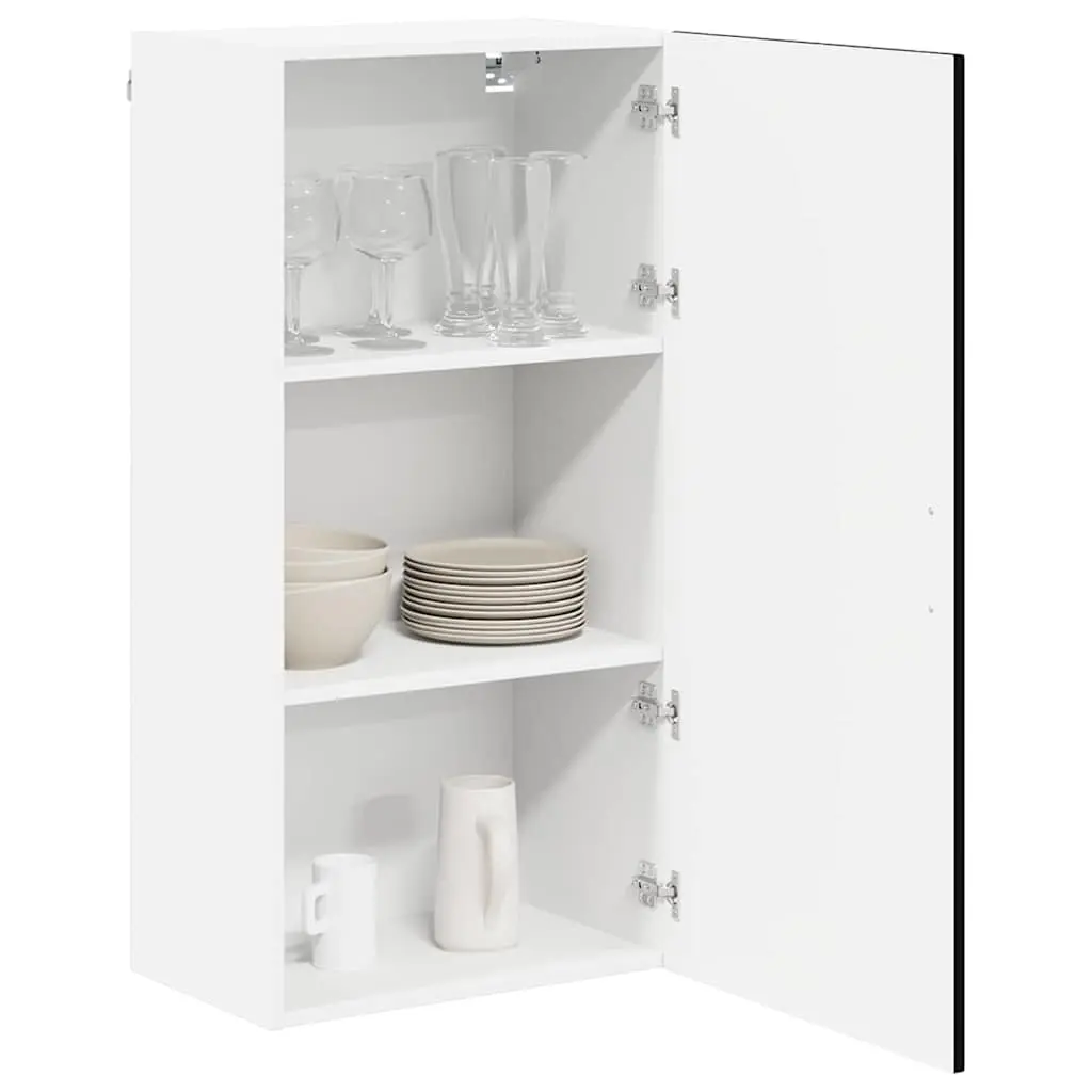 Wall Cabinet Black 50x31x100cm Engineered Wood Kitchen Storage Dishwasher Panel
