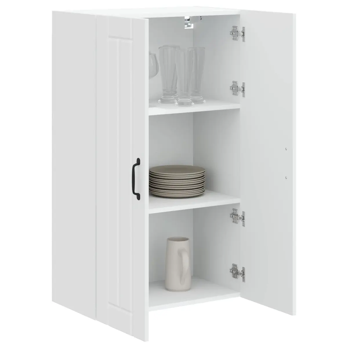 Wall Cabinet Dishwasher Panel Kitchen Storage High Gloss White 60 x 31 x 100 cm