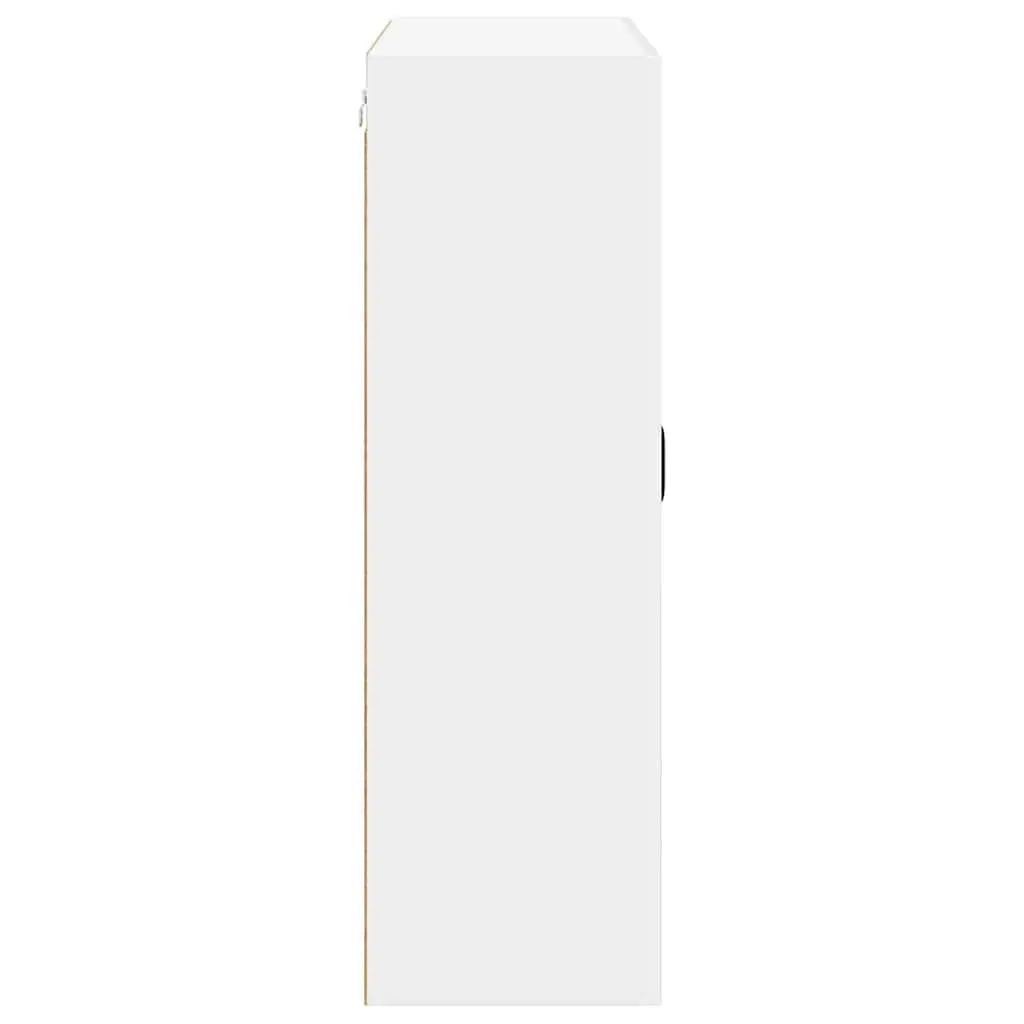 Wall Cabinet High Gloss White Kitchen Storage Engineered Wood 80 x 31 x 100 cm