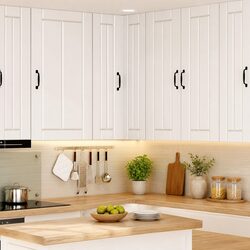 Compact White Corner Cabinet for Modern Kitchens