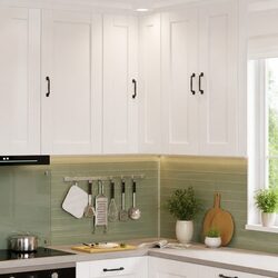 Wall Corner Cabinet Kitchen Storage Engineered Wood High Gloss White 57x57x100cm