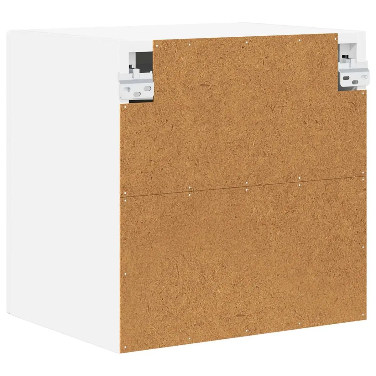 Wall Glass Cabinet Kitchen Storage White Engineered Wood 40x31x40cm Shelves