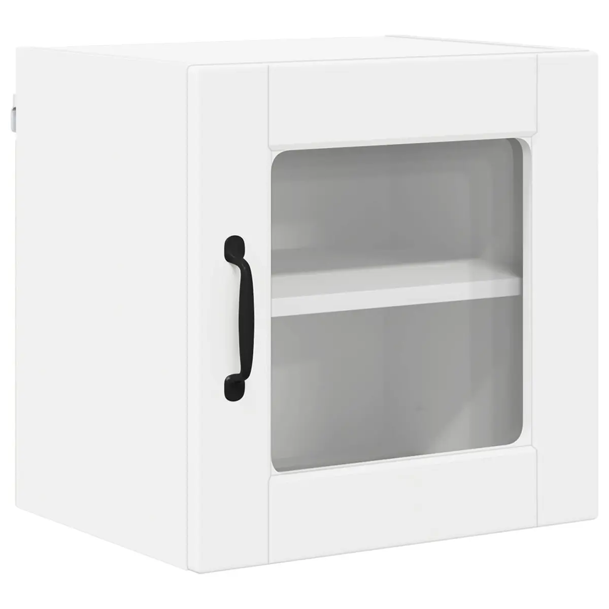 Wall Glass Cabinet White Kitchen Storage 2 Pcs 40 x 31 x 40 cm Modern Shelves