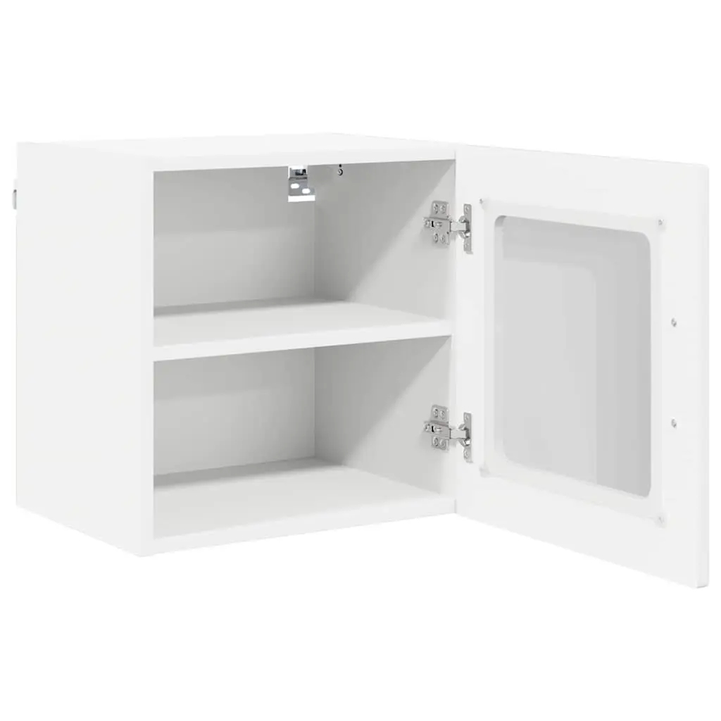 Wall Glass Cabinet PORTO High Gloss White Kitchen Storage 2 pcs 40x31x40cm