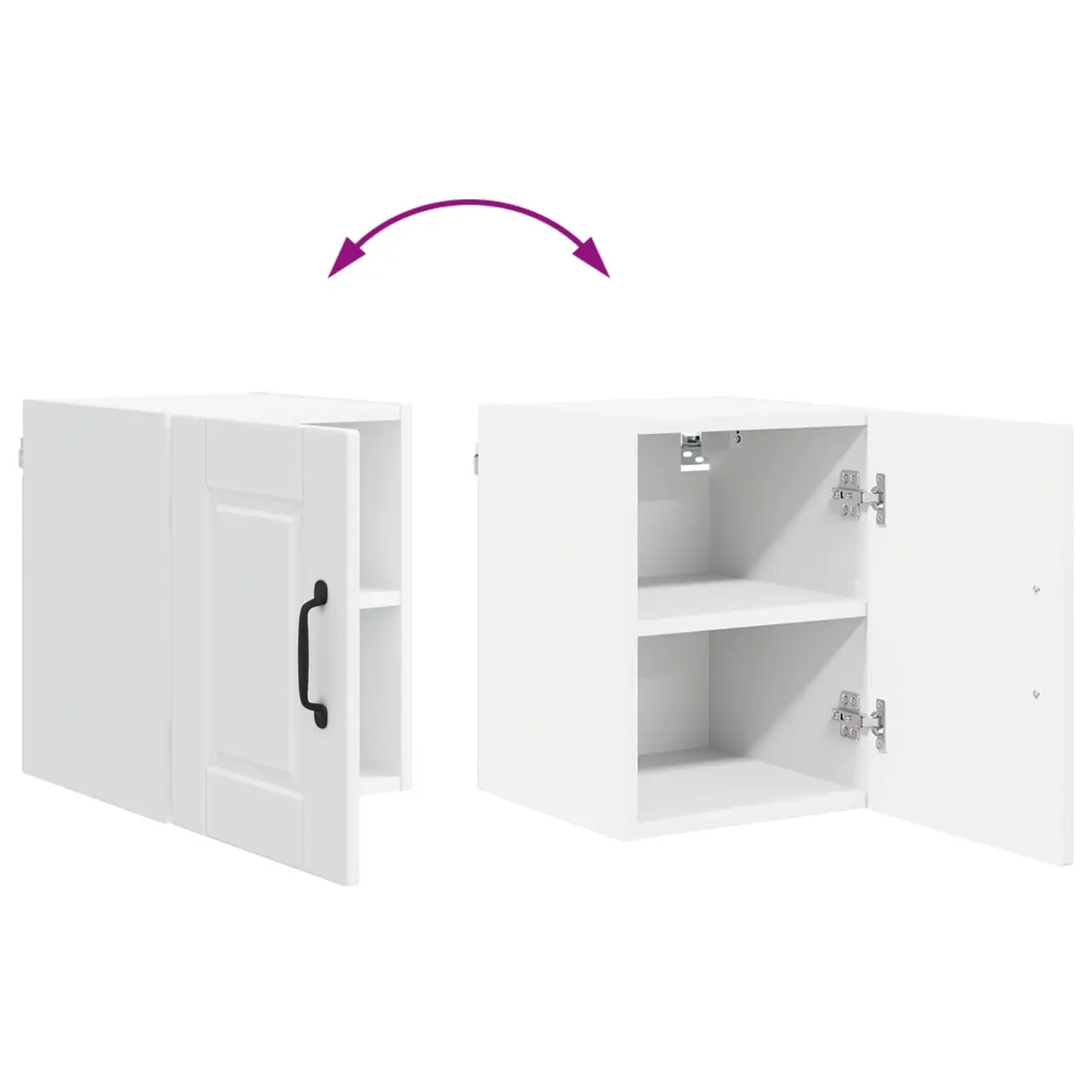 Wall Cabinet White 30 x 31 x 40 cm Modern Kitchen Storage Engineered Wood