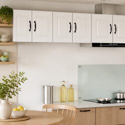 Compact Wall-Mounted Kitchen Storage Cabinet Set