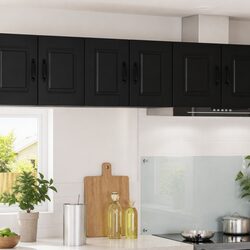 Compact PORTO Black Wall Cabinet for Your Kitchen
